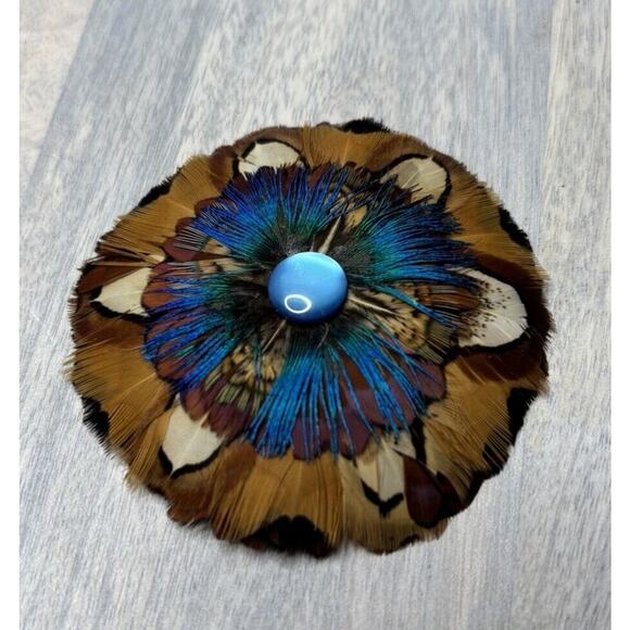 Peacocks Accessories - Hair Brooch Peacock Feathers